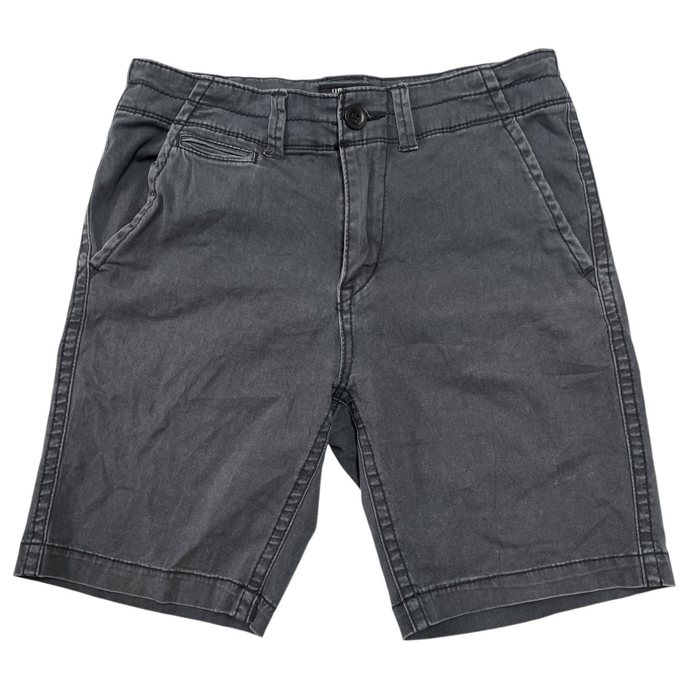UNION Sea Wa Men's Black Faded Flat Front Chino Shorts 5 Pocket Size 30 Regular